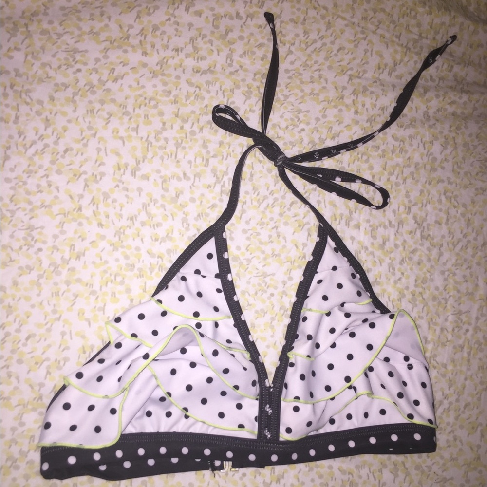Bikini Top w/ Polka Dots and Ruffles